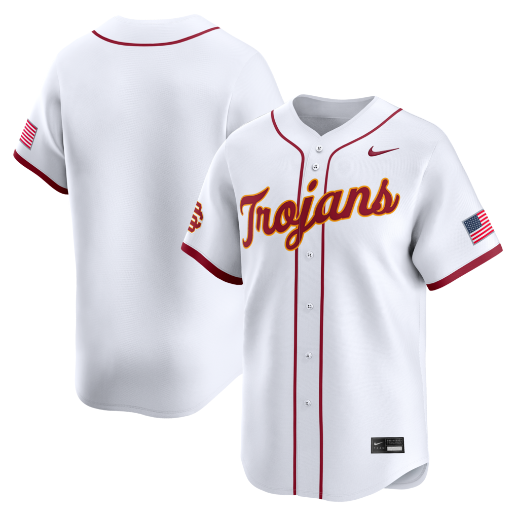 Men's Nike White USC Trojans Home Baseball Limited Jersey - ujerseystore