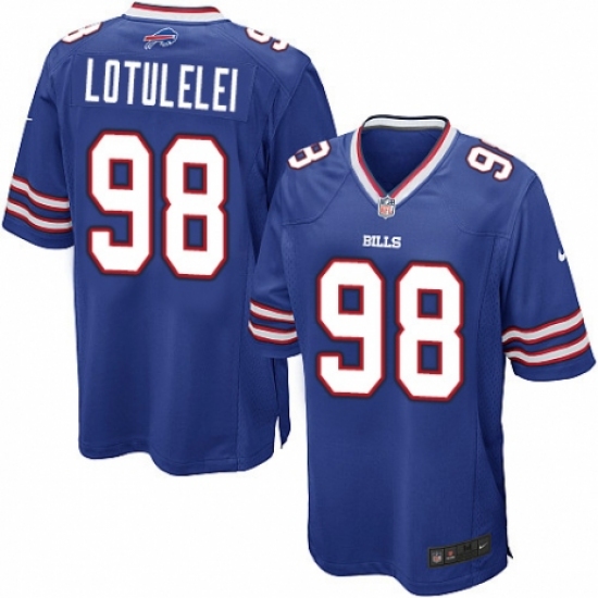 Men's Nike Buffalo Bills #98 Star Lotulelei Game Royal Blue Team Color NFL Jersey - Ujersey