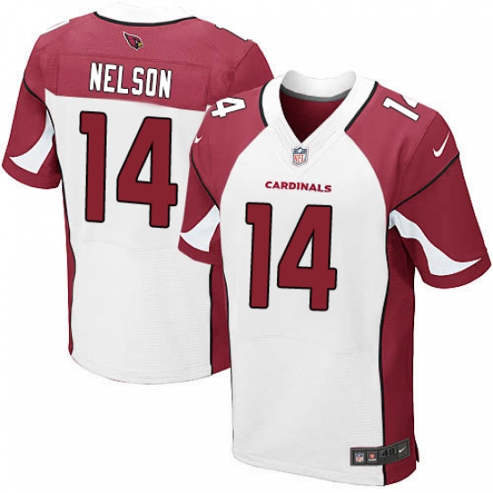 Men's Nike Arizona Cardinals #14 J.J. Nelson Elite White NFL Jersey - Ujersey