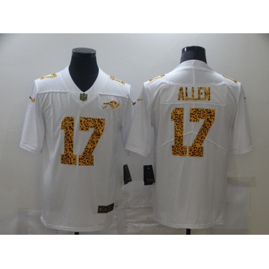 Men's Buffalo Bills #17 Josh Allen 2020 White Leopard Print Fashion Limited Football Stitched Jersey - Ujersey