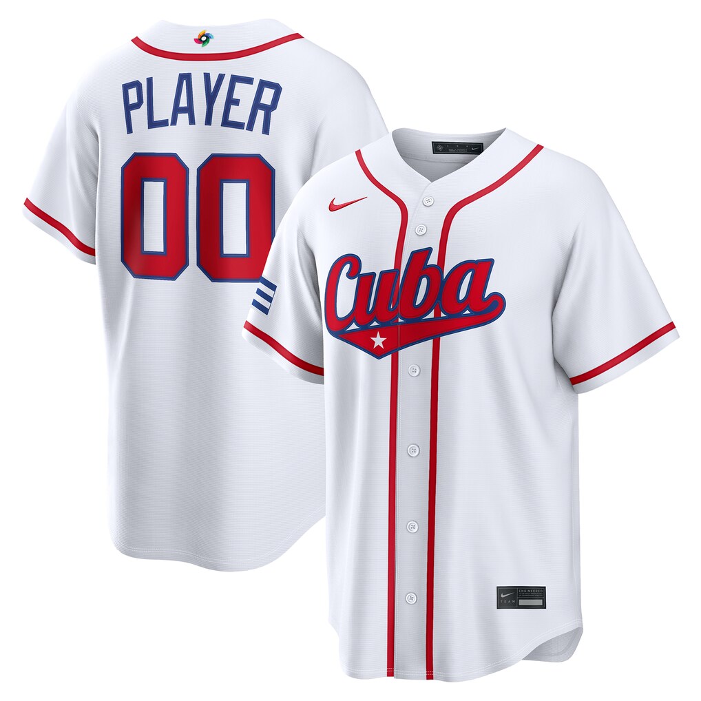 Men's Cuba Baseball Nike White 2026 World Baseball Classic Home Pick-A-Player Jersey - Ujersey