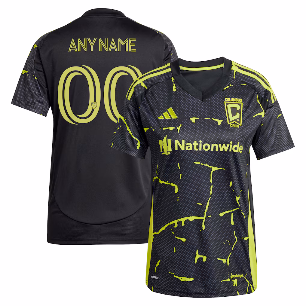 Women's Columbus Crew adidas Black 2025 The Goosebumps Kit Replica Custom Jersey - Ujersey NHL