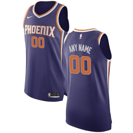 Men's Phoenix Suns Nike Purple Authentic Custom Jersey - Icon Edition - Ujersey