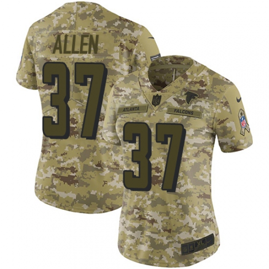 Women's Nike Atlanta Falcons #37 Ricardo Allen Limited Camo 2018 Salute to Service NFL Jersey - Ujersey