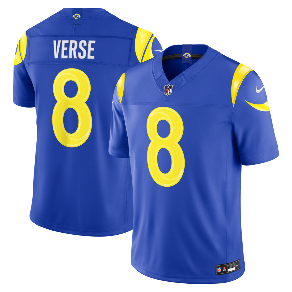 Men's Los Angeles Rams Jared Verse Nike Royal Vapor F.U.S.E. Sewn Down Limited Jersey - U-jersey