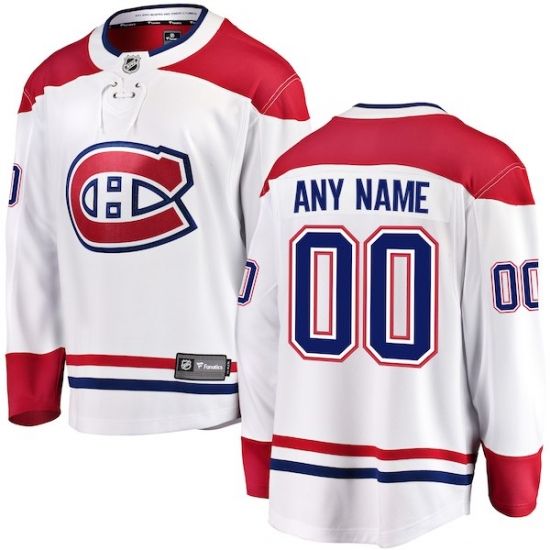 Men's Montreal Canadiens Fanatics Branded White Away Breakaway Custom Jerseysey - Ujersey