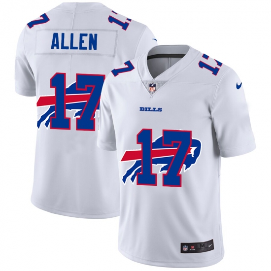 Men's Buffalo Bills #17 Josh Allen White Nike White Shadow Edition Limited Jersey - Ujersey