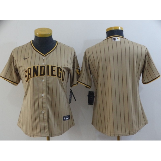 Women's San Diego Padres Blank Brown Jerseys - Ujersey