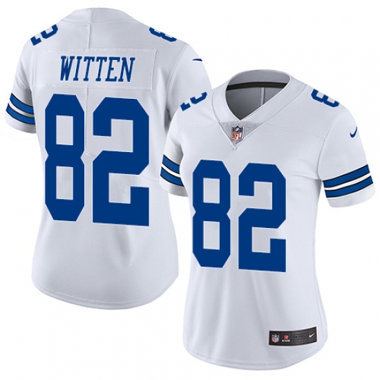 Women's Nike Dallas Cowboys #82 Jason Witten White Vapor Untouchable Limited Player NFL Jersey - Ujersey