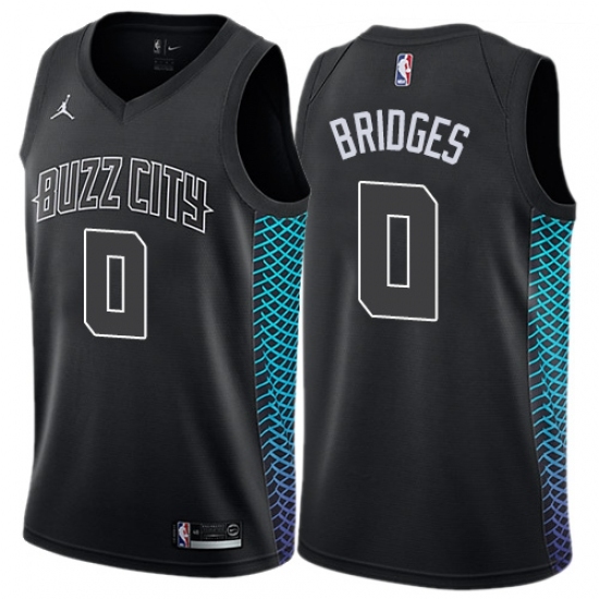 Men's Nike Jordan Charlotte Hornets #0 Miles Bridges Swingman Black NBA Jersey - City Edition - Ujersey