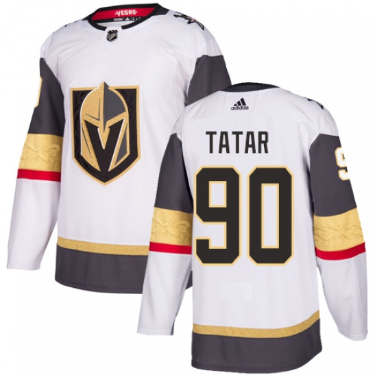 Youth Adidas Vegas Golden Knights #90 Tomas Tatar Authentic White Away NHL Jersey - Ujersey