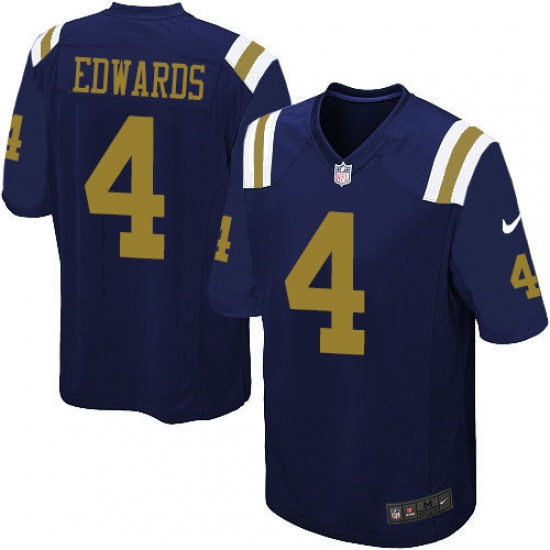 Youth Nike New York Jets #4 Lac Edwards Limited Navy Blue Alternate NFL Jersey - Ujersey
