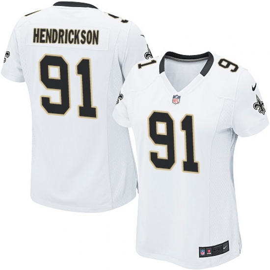 Women's Nike New Orleans Saints #91 Trey Hendrickson Game White NFL Jersey - Ujersey