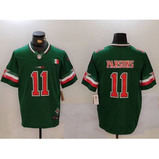 Men's Dallas Cowboys #11 Micah Parsons 2024 Mexico Green FUSE Stitched Jersey - Ujersey