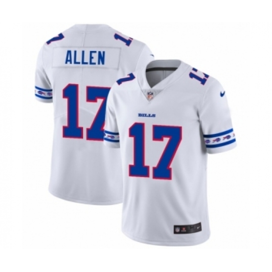 Men's Buffalo Bills #17 Josh Allen White Team Logo Cool Edition Jersey - Ujersey