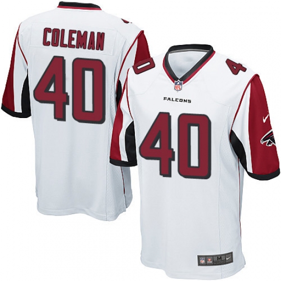Men's Nike Atlanta Falcons #40 Derrick Coleman Game White NFL Jersey - Ujersey