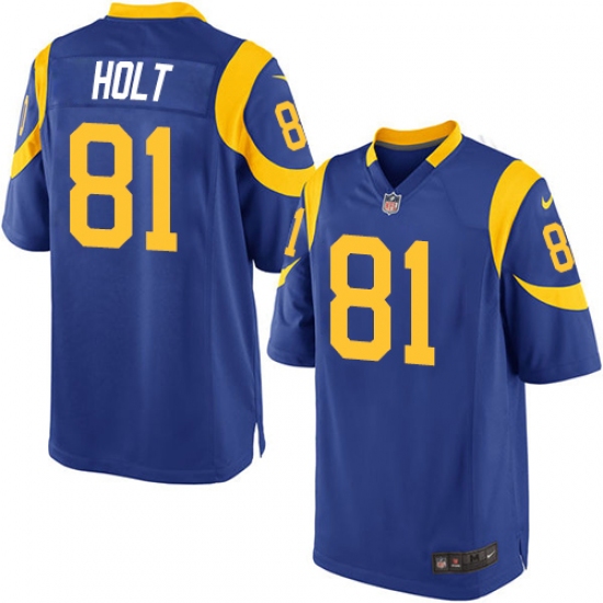 Men's Nike Los Angeles Rams #81 Torry Holt Game Royal Blue Alternate NFL Jersey - Ujersey
