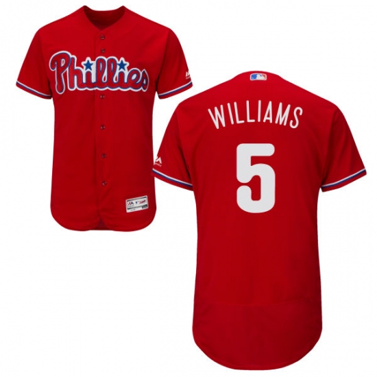 Men's Majestic Philadelphia Phillies #5 Nick Williams Red Flexbase Authentic Collection MLB Jersey - Ujersey