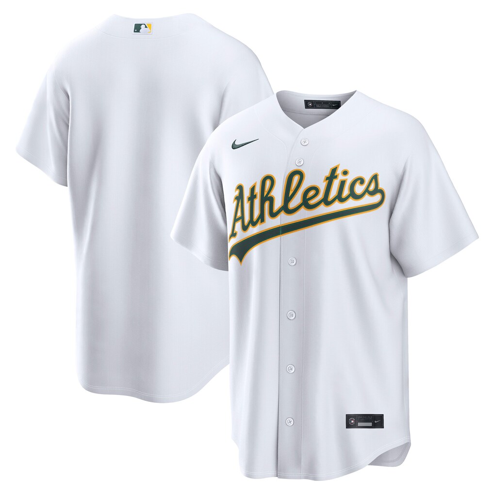 Men's Athletics  Nike White Home Replica Jersey - ujerseystore