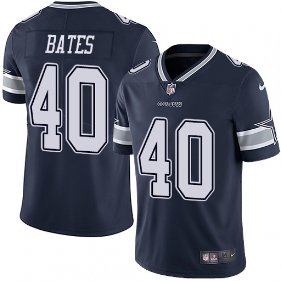 Men's Nike Dallas Cowboys #40 Bill Bates Navy Blue Team Color Vapor Untouchable Limited Player NFL Jersey - Ujersey