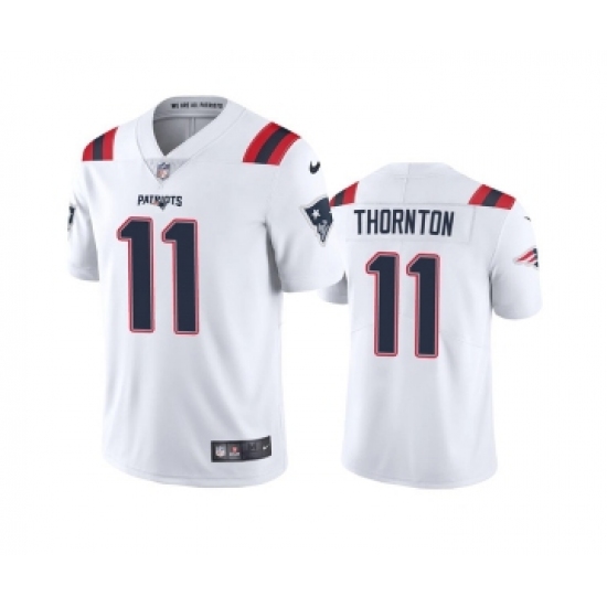 Men's New England Patriots #11 Tyquan Thornton White Vapor Untouchable Limited Stitched Jersey - Ujersey