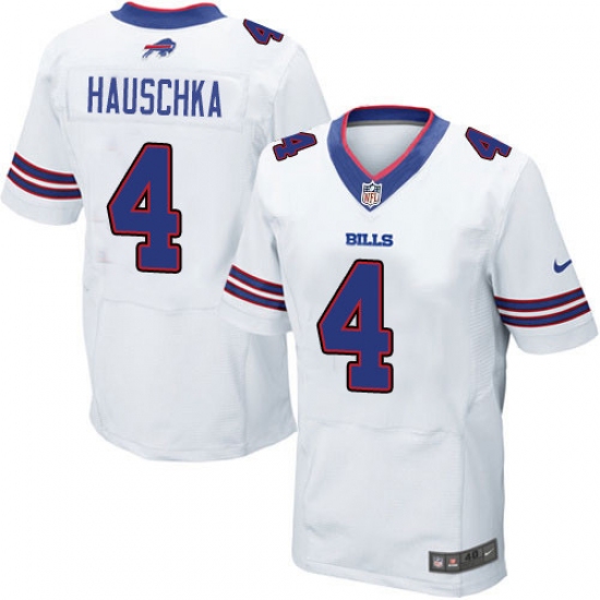 Men's Nike Buffalo Bills #4 Stephen Hauschka Elite White NFL Jersey - Ujersey
