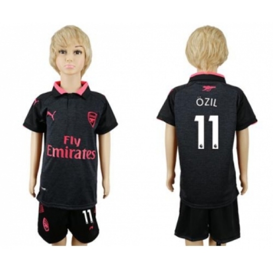 Arsenal #11 Ozil Sec Away Kid Soccer Club Jersey