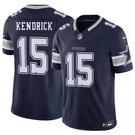 Men's Dallas Cowboys #15 Derion Kendrick Navy 2026 F.U.S.E Vapor Untouchable Limited Stitched Football Jersey - Ujersey