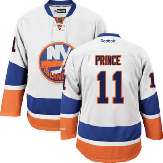 Women's Reebok New York Islanders #11 Shane Prince Authentic White Away NHL Jersey - Ujersey