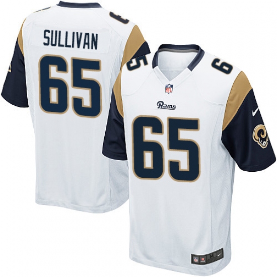 Men's Nike Los Angeles Rams #65 John Sullivan Game White NFL Jersey - Ujersey