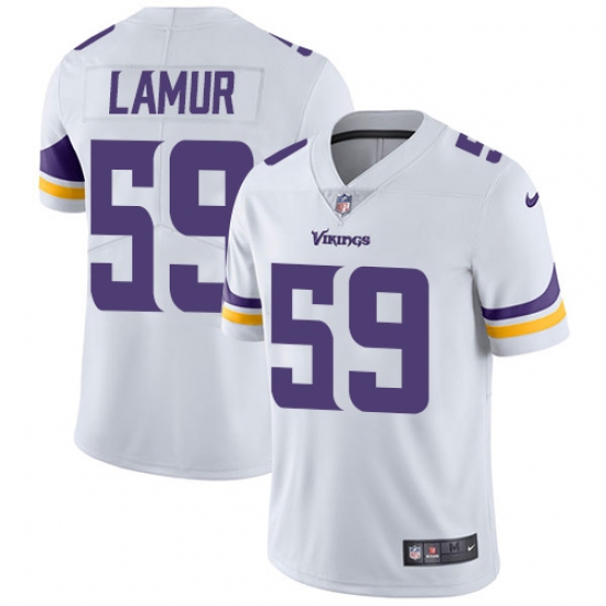 Youth Nike Minnesota Vikings #59 Emmanuel Lamur White Vapor Untouchable Limited Player NFL Jersey - Ujersey