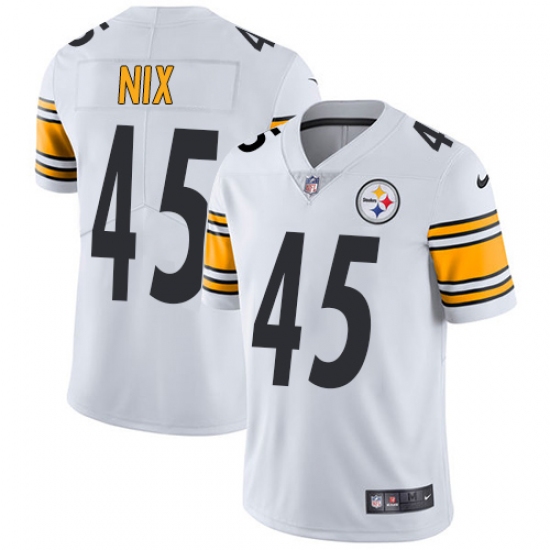 Men's Nike Pittsburgh Steelers #45 Roosevelt Nix White Vapor Untouchable Limited Player NFL Jersey - Ujersey
