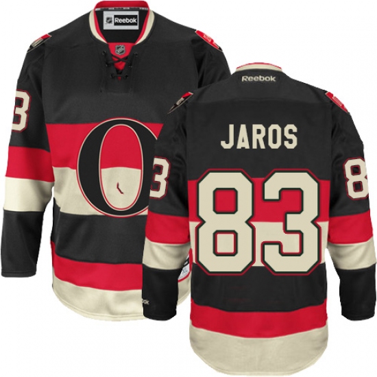Men's Reebok Ottawa Senators #83 Christian Jaros Authentic Black Third NHL Jersey - Ujersey