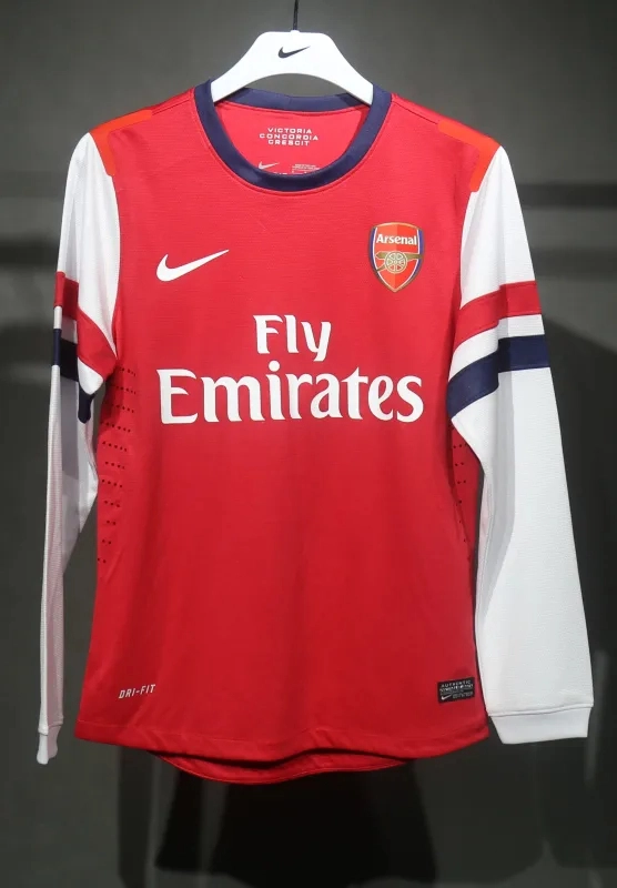Arsenal Soccer Retro Jersey Home Long Sleeve Shirt 2012-13 - Ujersey NHL