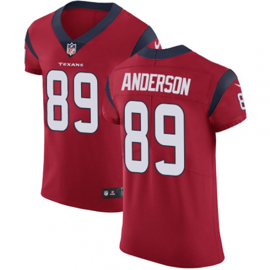 Men's Nike Houston Texans #89 Stephen Anderson Red Alternate Vapor Untouchable Elite Player NFL Jersey - Ujersey