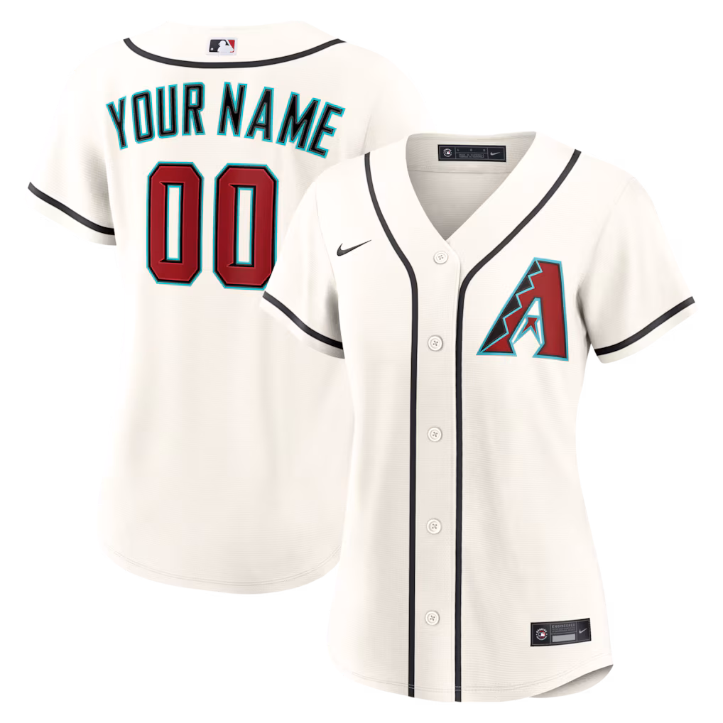 Women's Arizona Diamondbacks Nike Cream Home Replica Custom Jersey