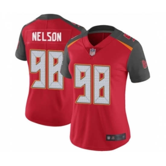 Women's Tampa Bay Buccaneers #98 Anthony Nelson Red Team Color Vapor Untouchable Limited Player Football Jersey - Ujersey