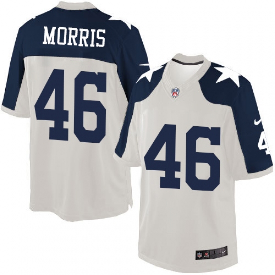 Men's Nike Dallas Cowboys #46 Alfred Morris Limited White Throwback Alternate NFL Jersey - Ujersey