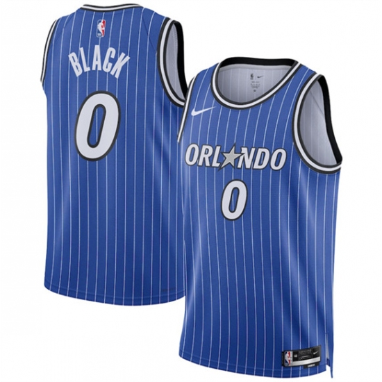 Men's Orlando Magic #0 Anthony Black Blue 2025 Icon Edition Stitched Basketball Jersey - Ujersey
