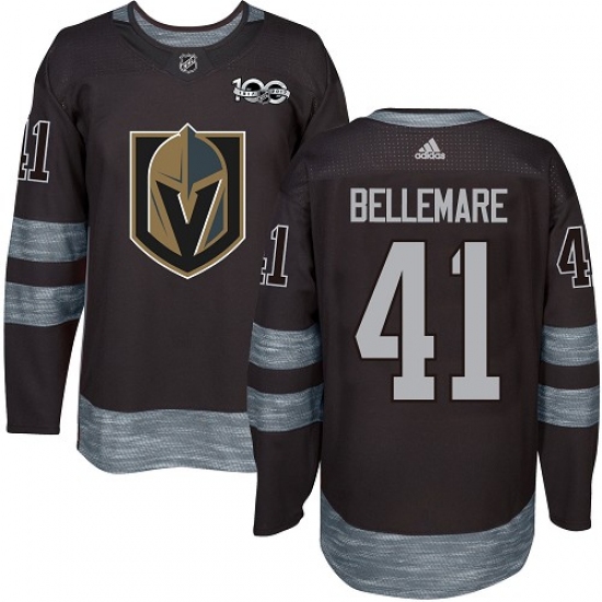 Men's Adidas Vegas Golden Knights #41 Pierre-Edouard Bellemare Authentic Black 1917-2017 100th Anniversary NHL Jersey - Ujersey