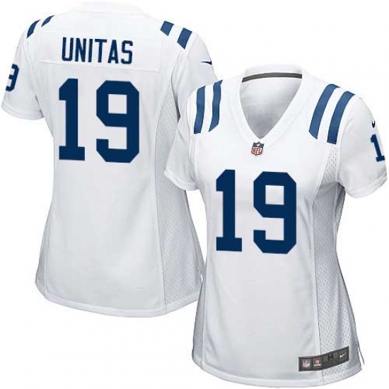 Women's Nike Indianapolis Colts #19 Johnny Unitas Game White NFL Jersey - Ujersey