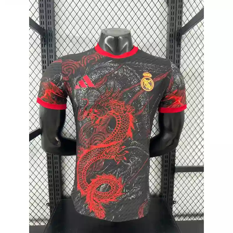 Real Madrid Soccer Jersey Red Dragon Special Edition Shirt 2025/26 - Ujersey NHL