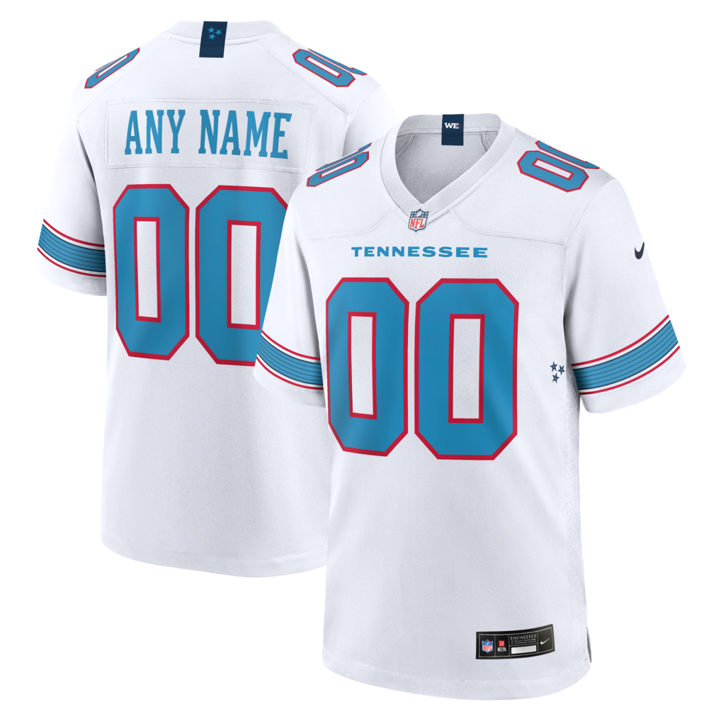 Youth Tennessee Titans Nike White Game Custom Jersey