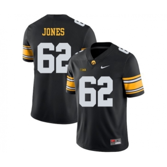 Iowa Hawkeyes 62 Cal Jones Black College Football Jersey