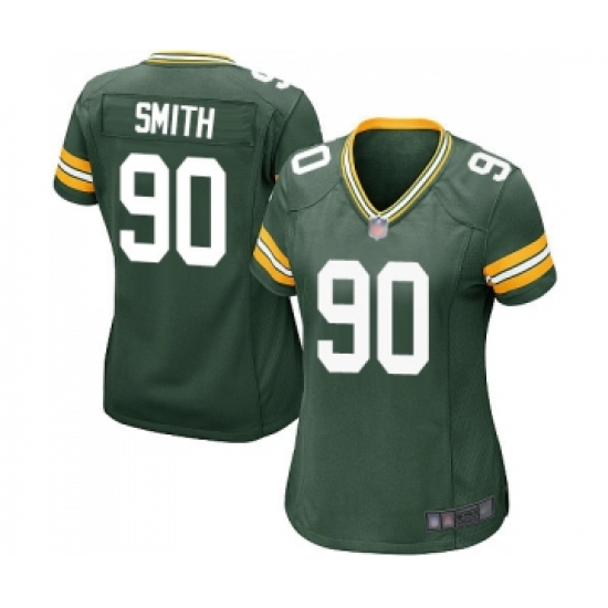 Women's Green Bay Packers #90 Za'Darius Smith Game Green Team Color Football Jersey - Ujersey