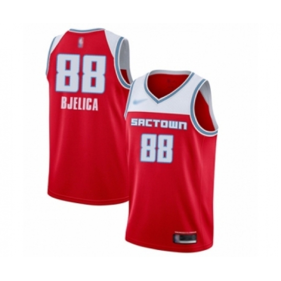 Youth Sacramento Kings #88 Nemanja Bjelica Swingman Red Basketball Jersey - 2019 20 City Edition - Ujersey