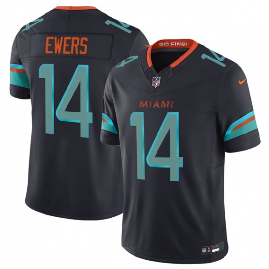 Men's Miami Dolphins #14 Quinn Ewers Black 2025 F.U.S.E. “Rivalries” Vapor Limited Football Stitched Jersey - Ujersey