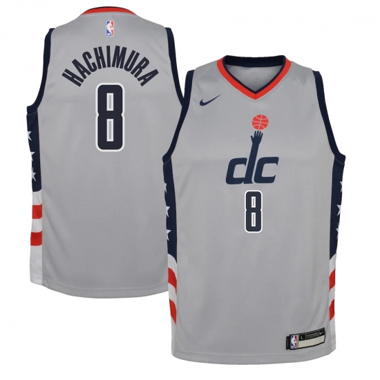 Youth Washington Wizards #8 Rui Hachimura Nike Gray 2020-21 Swingman Jersey - Ujersey