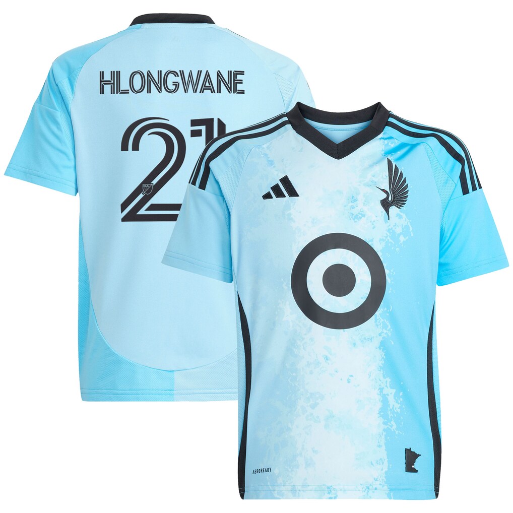 Youth Minnesota United FC Bongokuhle Hlongwane adidas Blue 2025 CONVERGENCE Replica Jersey - Ujersey