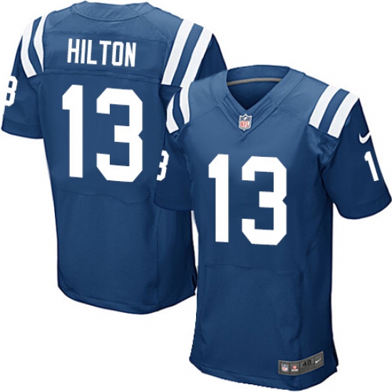 Men's Nike Indianapolis Colts #13 T.Y. Hilton Elite Royal Blue Team Color NFL Jersey - Ujersey